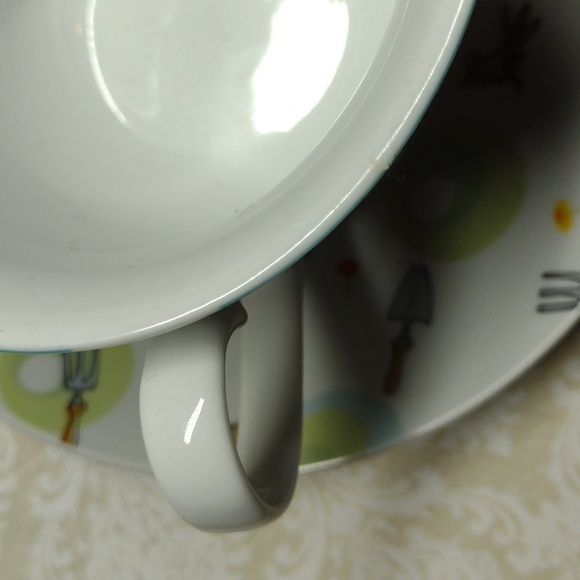 Born to Shop Mug Tea Cup and Saucer Garden Friends and Laughter 2009 - Picture 6 of 7